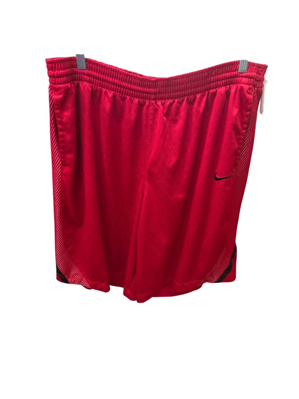Nike Mens Basketball Athletic Shorts XXL Red & Black Dri-Fit Mesh Sides Elastic